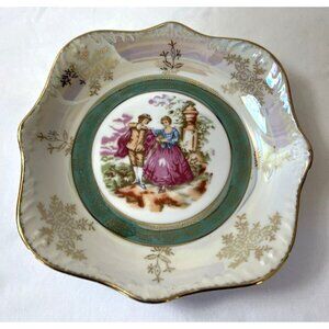 YUSUI Iridescent Fine Porcelain Victorian bowl. GREAT Pre-Owned